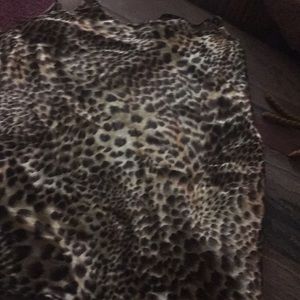 It’s a Leopard print pajama top